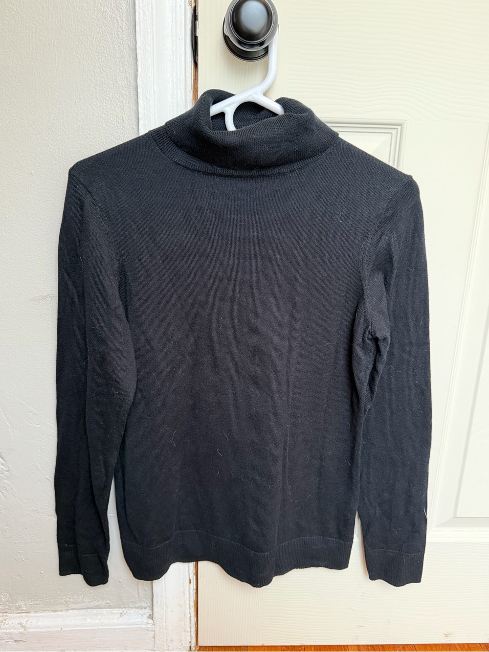 Black Turtleneck Sweater - Women's Lightweight Knit